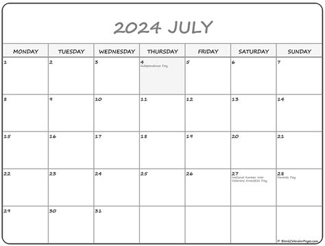July 22, 2024 (Monday) .